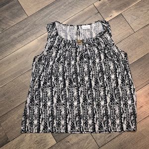 Avenue Black & White Tank Top